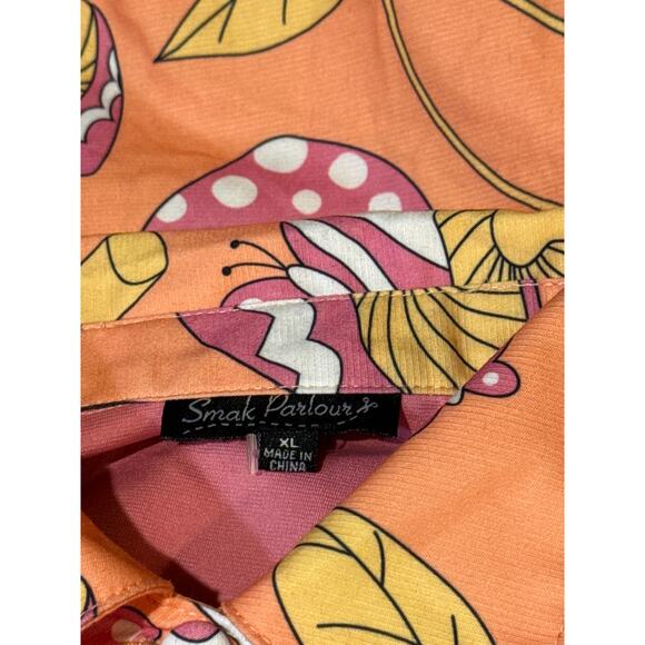 Smak Parlour Unique Vintage Pink Funky Mushroom Mini Dress XL NWOT - Picture 4 of 4